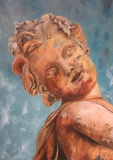 L’angelot doré, Bassin des enfants dorés (ancien bassin de l’île aux enfants), Bosquet du Rond vert (actuellement, Bosquet du Théâtre d’eau), Jardins du Château de Versailles - Statues du Château de Versailles