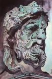 Tête d'homme barbu, Bosquet des Rocailles/Parterre d'eau, Jardins du Château de Versailles - Statues du Château de Versailles