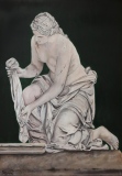 Nymphe rinçant un linge, Bosquet des bains d'Apollon, Jardin du Château de Versailles - Statues du Château de Versailles