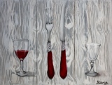 Verres et couverts - Fleurs et Natures Mortes
